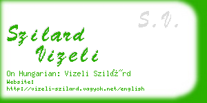 szilard vizeli business card